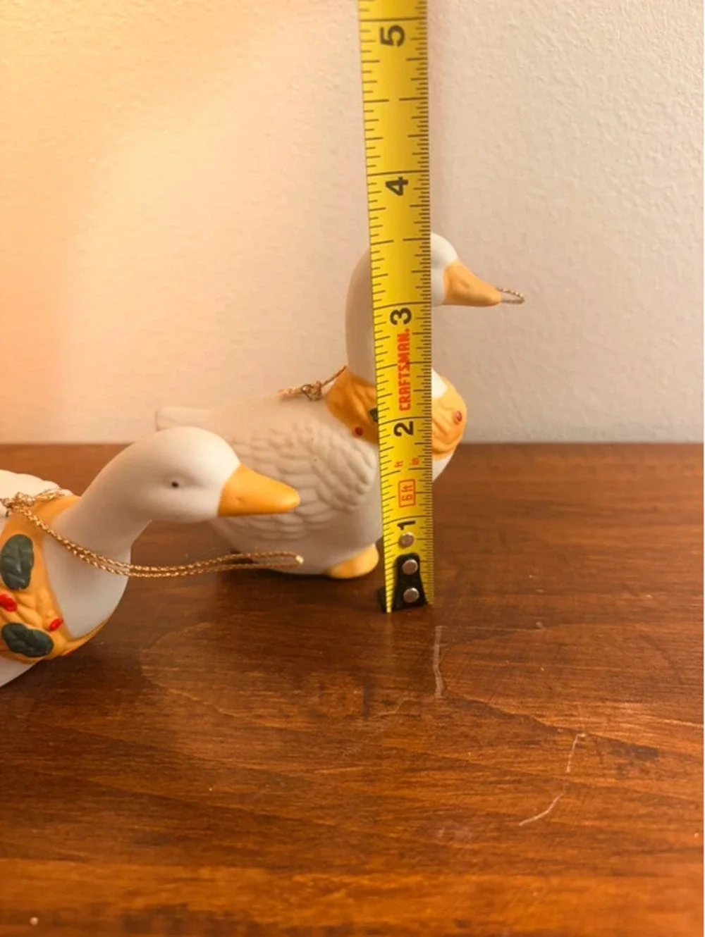 Vintage Christmas Around the World Goose Ornaments Set of 2 w/ Box Taiwan
